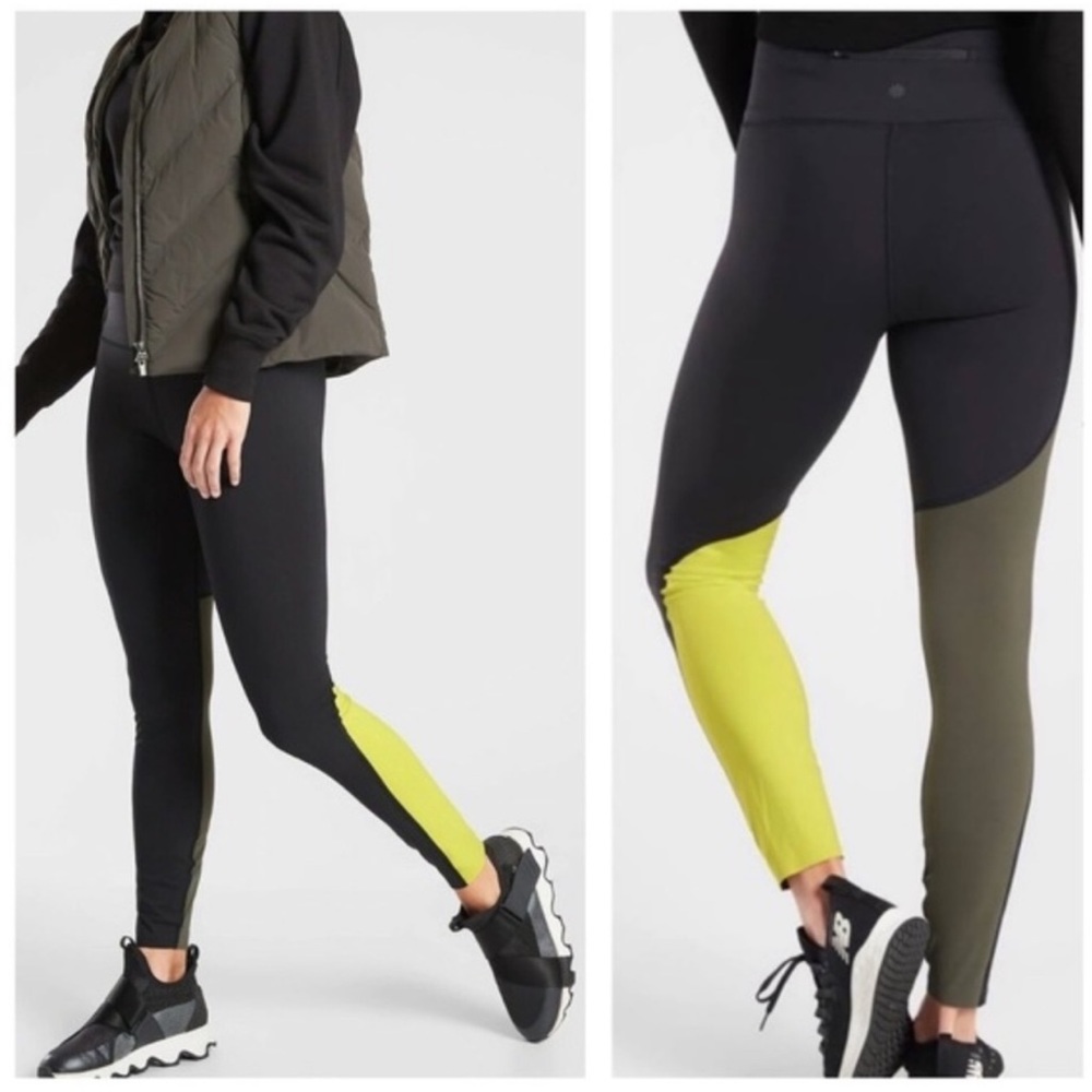 Athleta Asym Colorblock Push Supersonic Tight Leggings